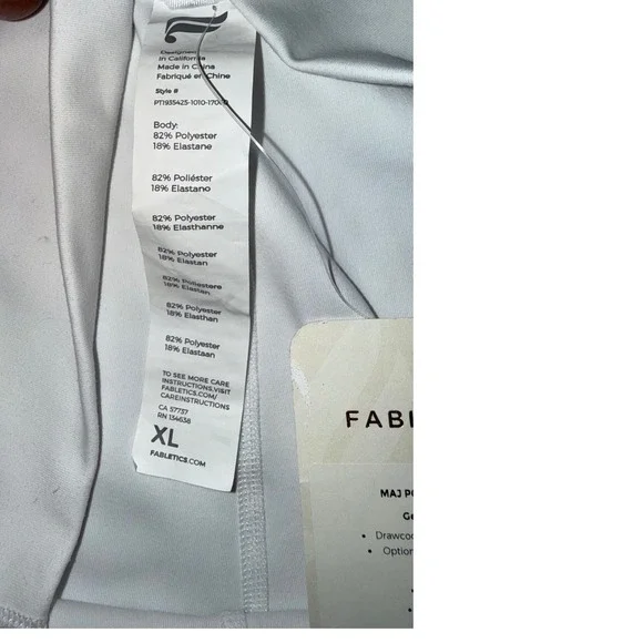 Fabletics Maj Powerform Pant White High Rise Joggers Side Pockets Womens XL NWT - Picture 8 of 8